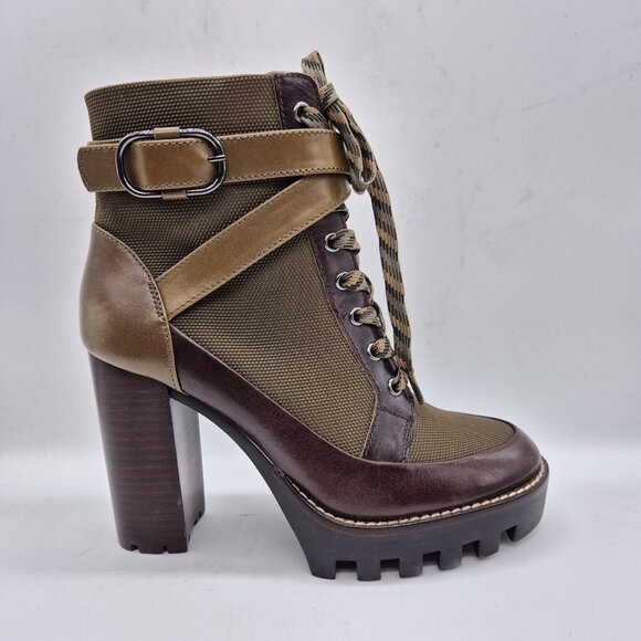 Antonio Melani Women's Booties Platform Ankle Boots Size 6 M Green Olive (701) - Picture 1 of 11